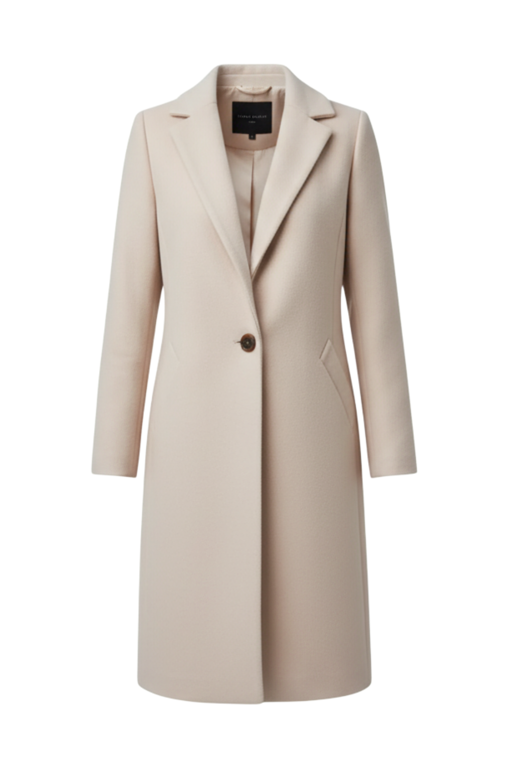 Marke Damen-Wollmantel Klassischer Schnitt, Zeitloses Design — Image 2