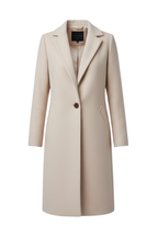 Marke Damen-Wollmantel Klassischer Schnitt, Zeitloses Design — Image 2
