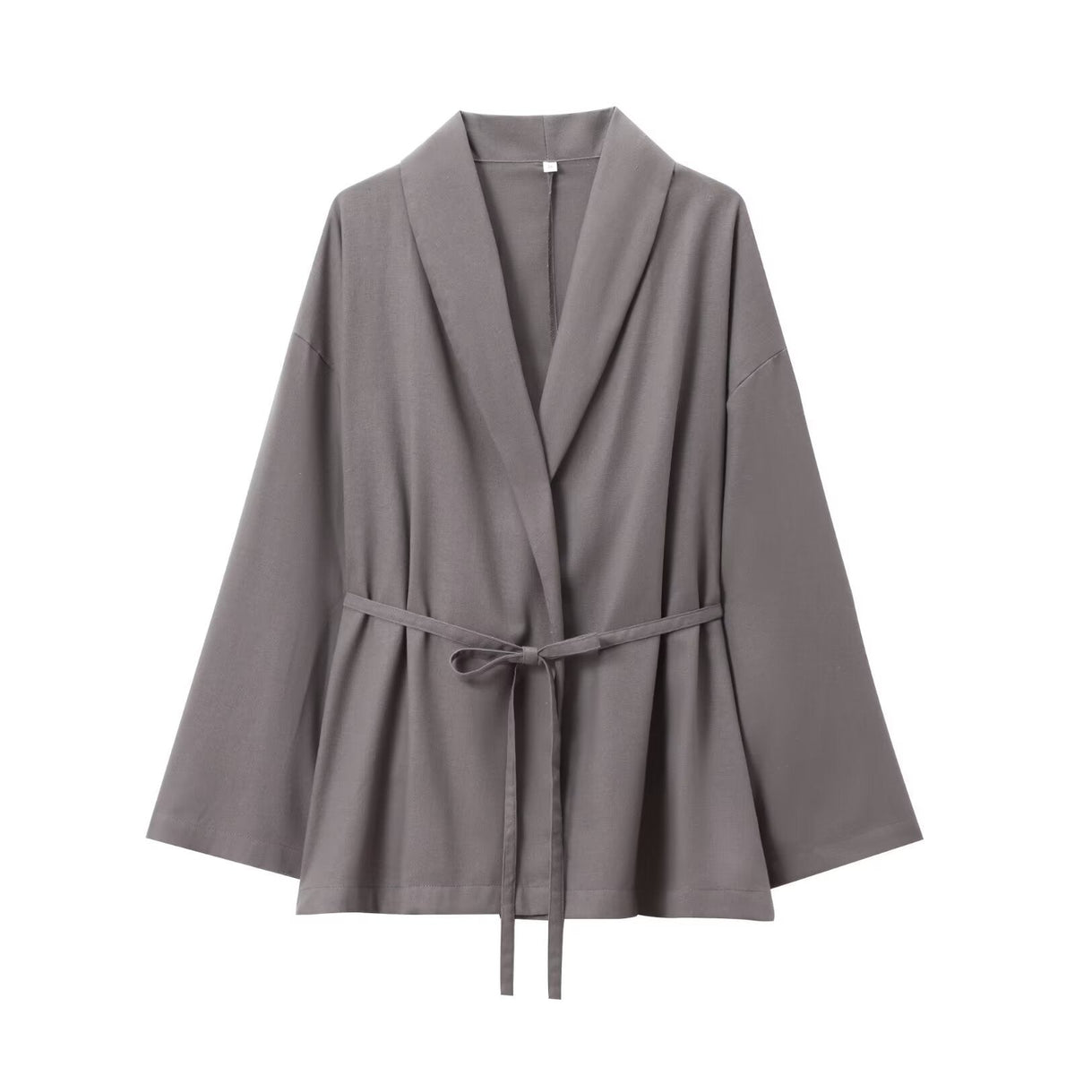 Marke Damen Lounge-Anzug aus Leinen mit Gürtel, Beige — Image 11