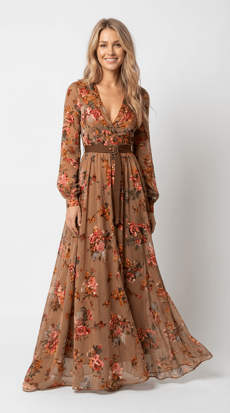Floralia Maxikleid in Grün — Image 4