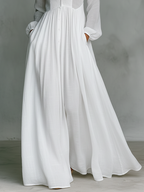 Velora Damen Maxikleid Langarm Baumwolle Elegant Knopfleiste Stehkragen