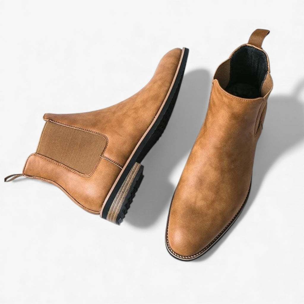 Jesolice Herren Chelsea Stiefeletten – Kunstleder Slip-On Dress Stiefel mit Elastischem Einsatz für stilvolle Freizeit- und formelle Anlässe — Main Image