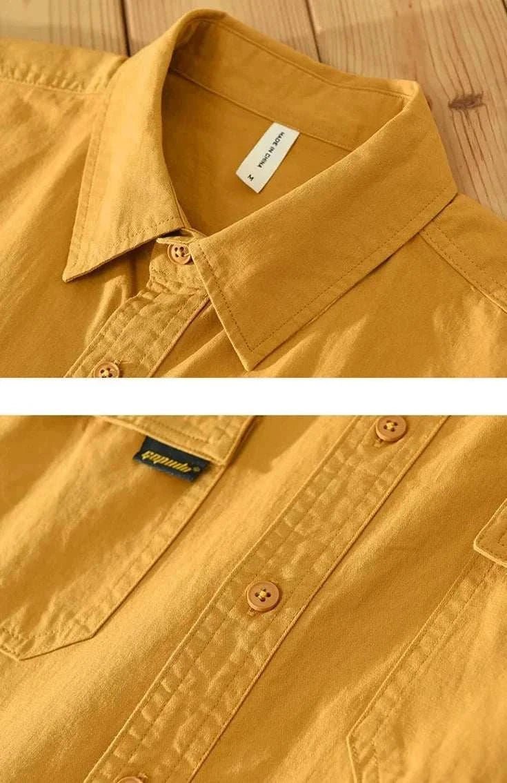 Jesolice Herren Freizeit Kurzarm Hemd – Leichtes Baumwollmischung Sommeroberteil mit Brusttaschen, Elegant — Image 10