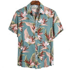 Jesolice Herren Hawaii Kurzarm Hemd – Leichtes Tropisches Blumenmuster Sommerfreizeitbekleidung — Image 2