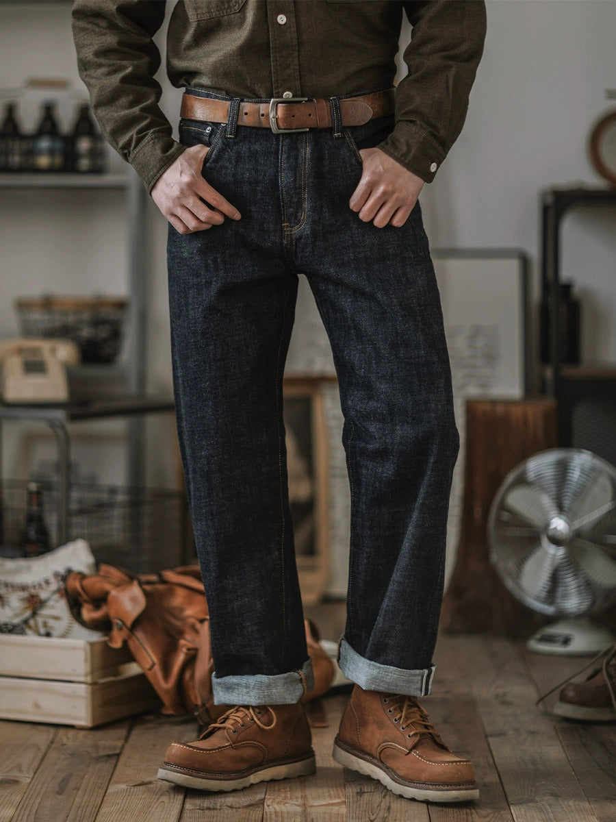Jesolice Herren Jeans | 14 oz Selvedge Indigo, Relaxed Fit Klassisch — Main Image