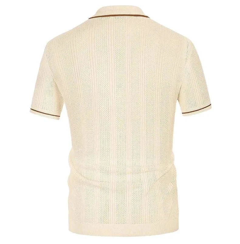 Jesolice Herren Kurzarm Strick Polohemd – Leicht Atmungsaktiver Baumwollmix Lässiges Hemd Elegant — Image 6