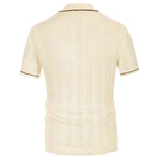 Jesolice Herren Kurzarm Strick Polohemd – Leicht Atmungsaktiver Baumwollmix Lässiges Hemd Elegant — Image 6