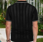 Jesolice Herren Kurzarm Strick Polohemd – Leicht Atmungsaktiver Baumwollmix Lässiges Hemd Elegant — Image 7