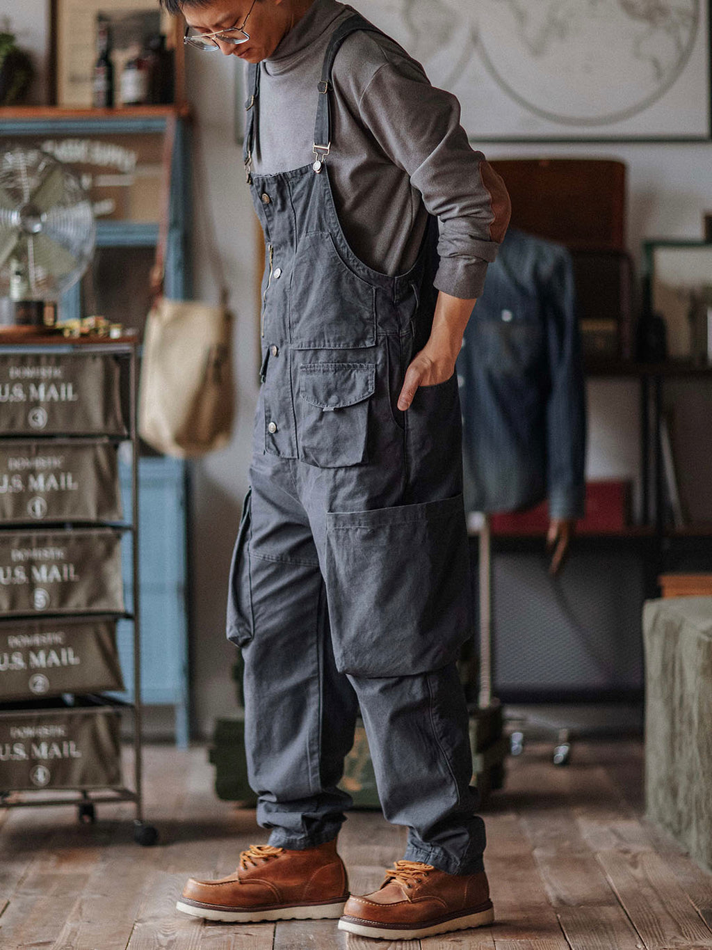 Jesolice Herren Latzhose | Robustes Baumwoll-Canvas, 10 Taschen, Praktisch — Image 2