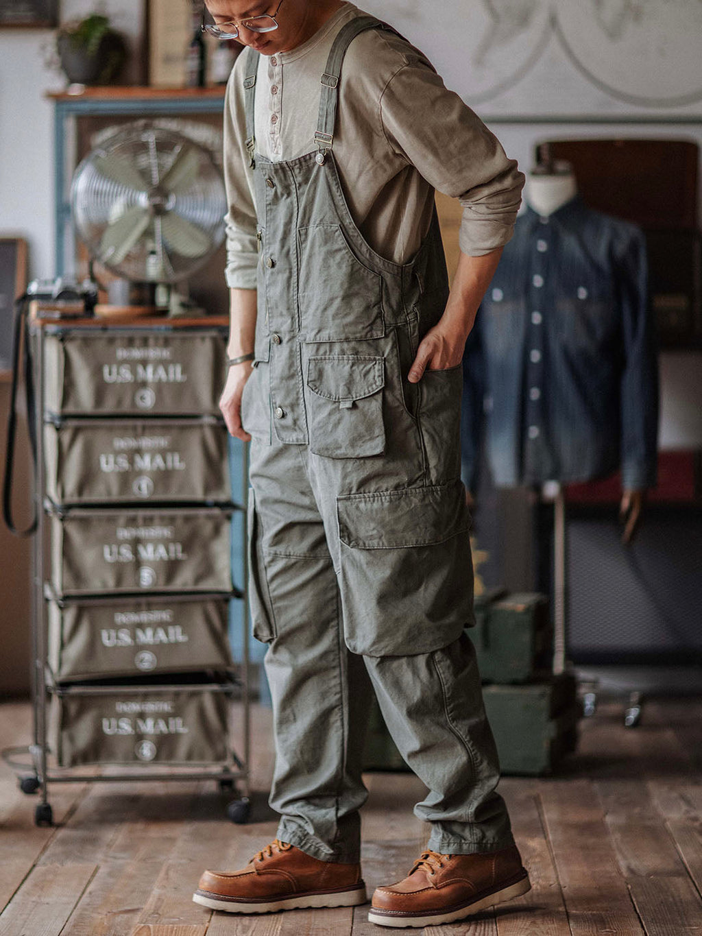 Jesolice Herren Latzhose | Robustes Baumwoll-Canvas, 10 Taschen, Praktisch — Image 9