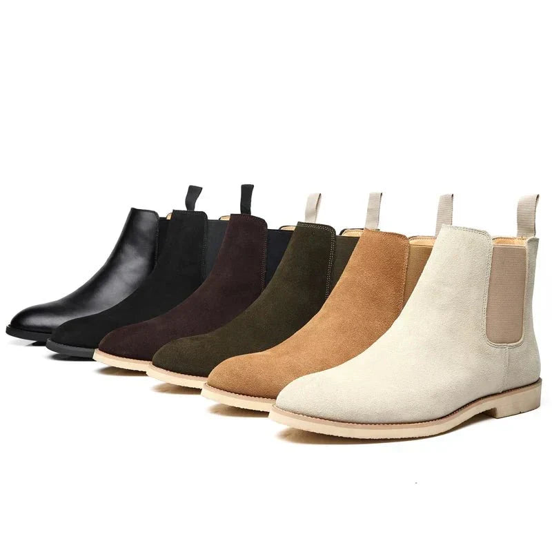 Jesolice Herren Wildleder Chelsea Stiefel – Klassische Slip-On Stiefeletten mit Elastischen Seiten für Freizeit- und formelle Anlässe Elegante — Image 3