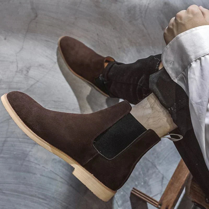 Jesolice Herren Wildleder Chelsea Stiefel – Klassische Slip-On Stiefeletten mit Elastischen Seiten für Freizeit- und formelle Anlässe Elegante — Image 6
