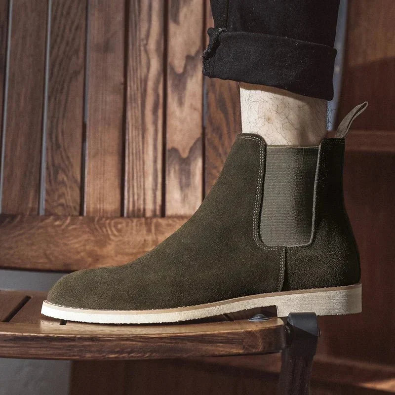 Jesolice Herren Wildleder Chelsea Stiefel – Klassische Slip-On Stiefeletten mit Elastischen Seiten für Freizeit- und formelle Anlässe Elegante — Image 7
