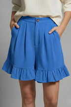 Marke Damen Shorts mit Rüschen Saum in Beige — Image 9