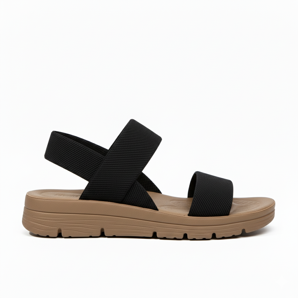 Damen Sandalen Beige Textil 3