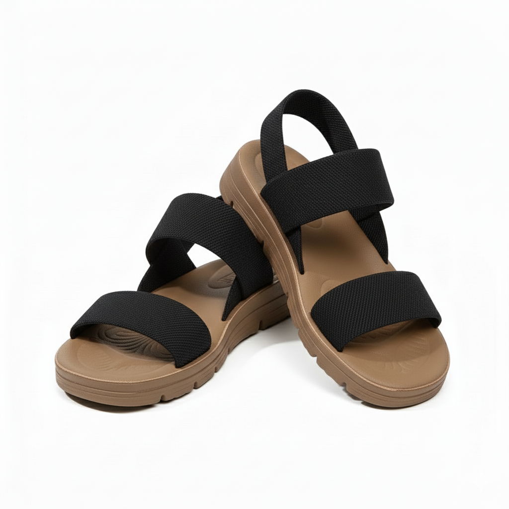 Damen Sandalen Beige Textil 7