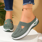 Damen Slip-On Mesh Mule Sneaker Weiß 13