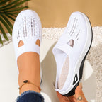 Damen Slip-On Mesh Mule Sneaker Weiß 4
