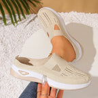 Damen Slip-On Mesh Mule Sneaker Weiß 9