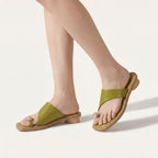 Sandalen in Grün für Damen mit Blockabsatz