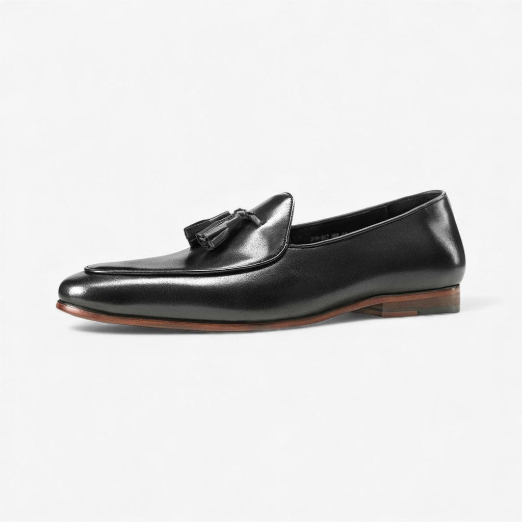 Herren Leder Quasten Slipper in eleganter Ausführung