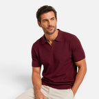 Herren Strickpolo Weiß 3