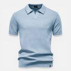 Herren Strickpolo Weiß 7