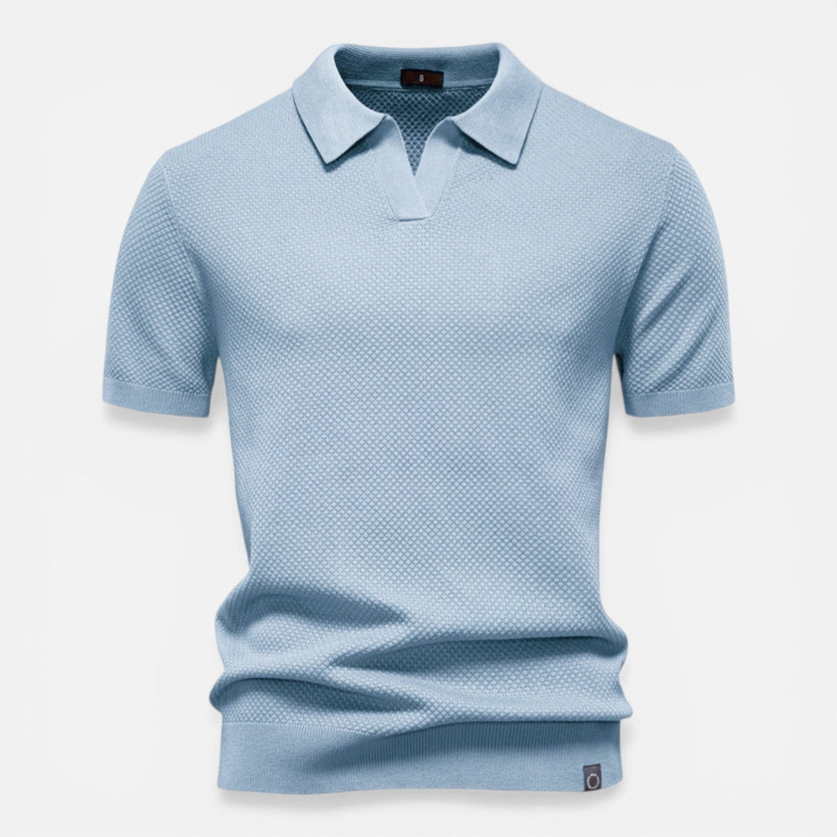 Herren Strickpolo Weiß 7