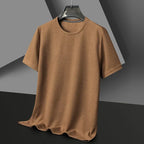Herren T-Shirt Braun Waffelstrick 2