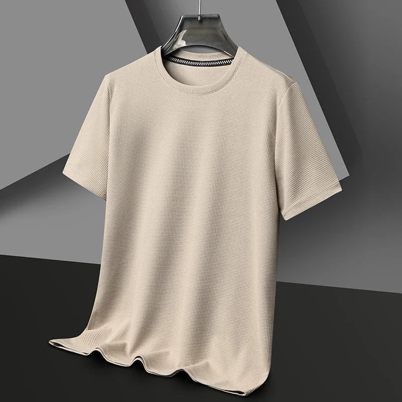Herren T-Shirt Braun Waffelstrick 4