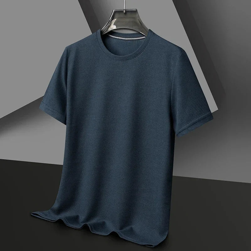 Herren T-Shirt Braun Waffelstrick 6