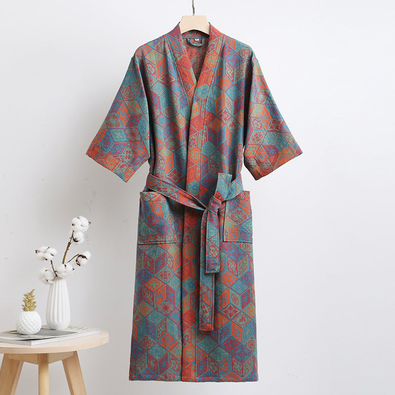 Kimono aus Baumwolle in Multicolor