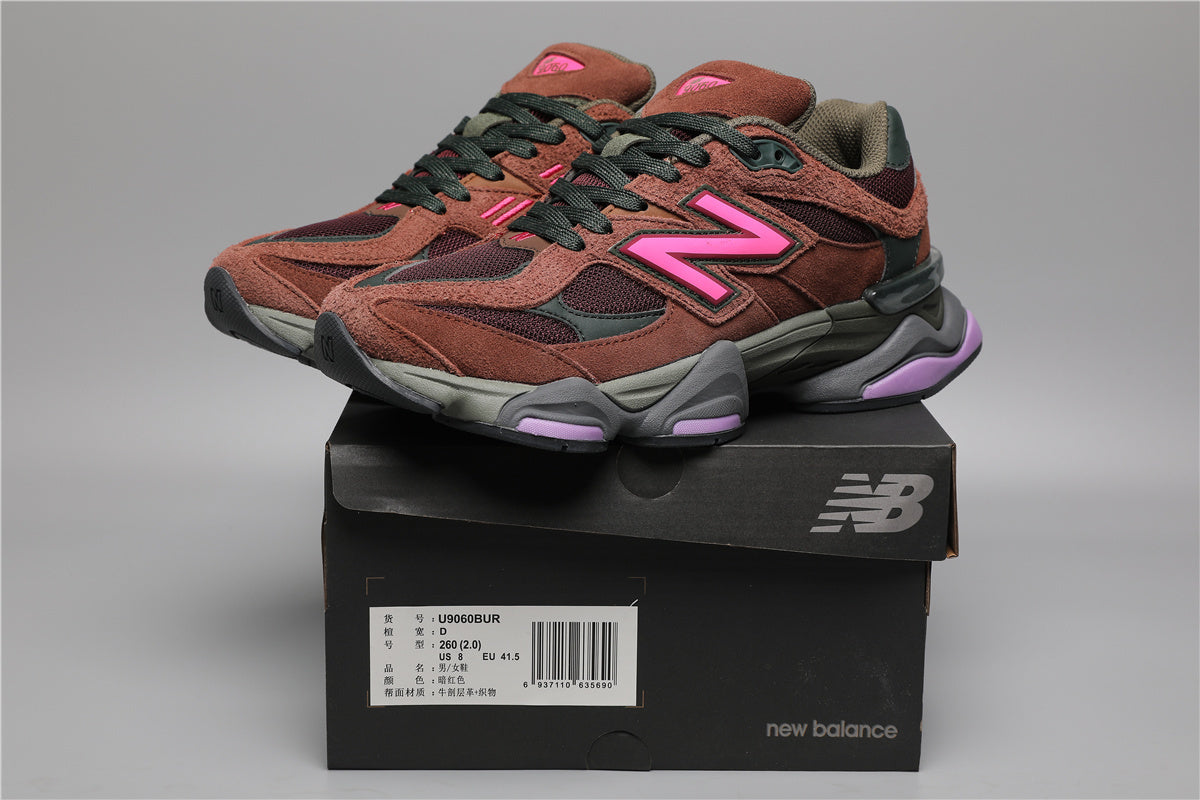 Stylische NB 9060 Sneakers in Weinrot 9