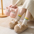 Plüsch Schaf Hausschuhe Beige 4