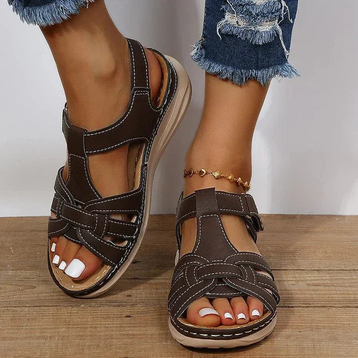 Damen Sandalen Brown 2
