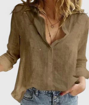 Elegante entspannte Knopfblouse für Frauen in verschiedenen Farben. 12