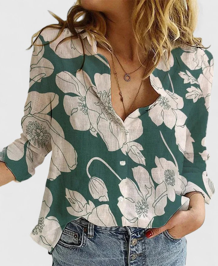 Elegante entspannte Knopfblouse für Frauen in verschiedenen Farben. 4