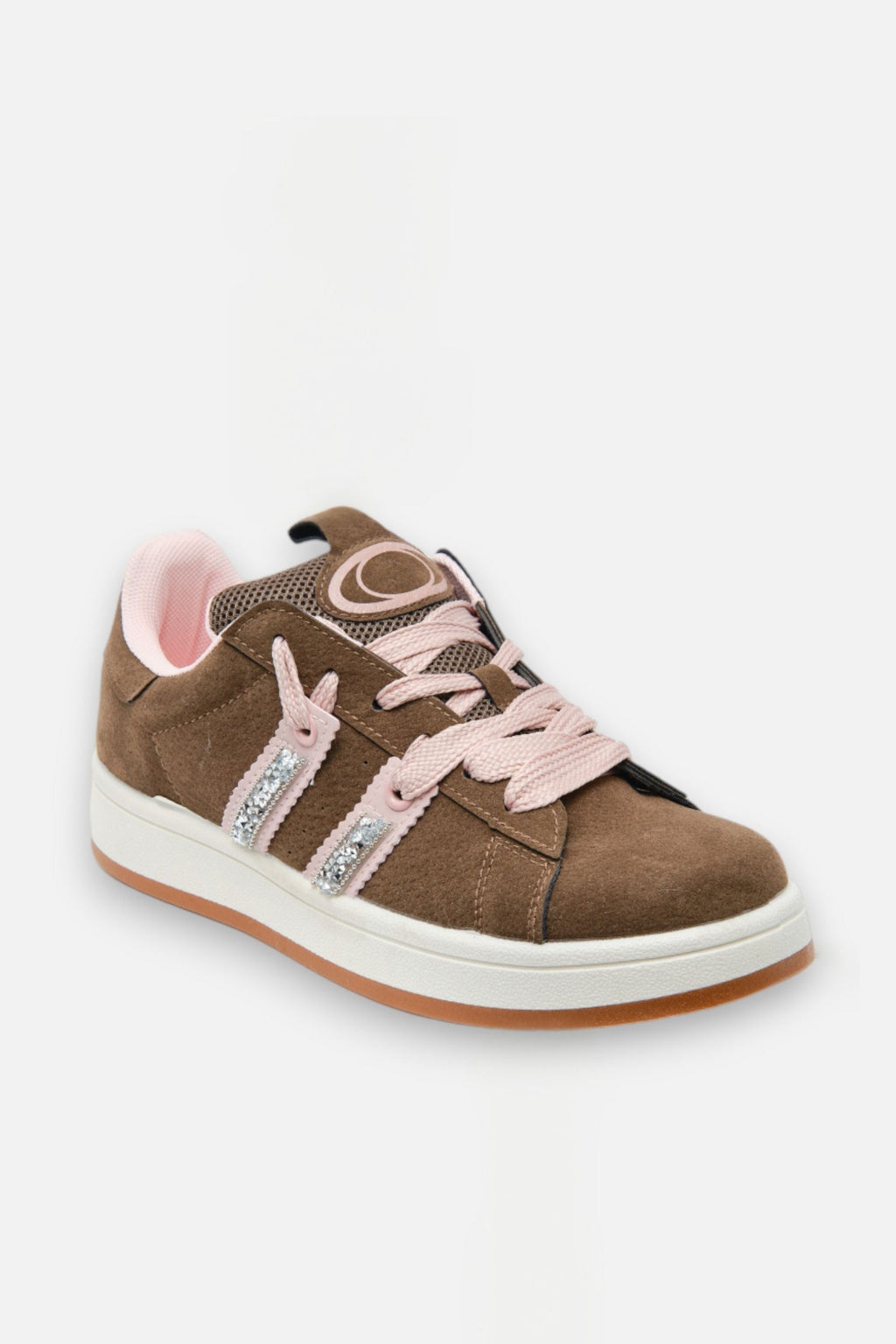 Freizeitschuhe Braun mit Kristallverzierung 4