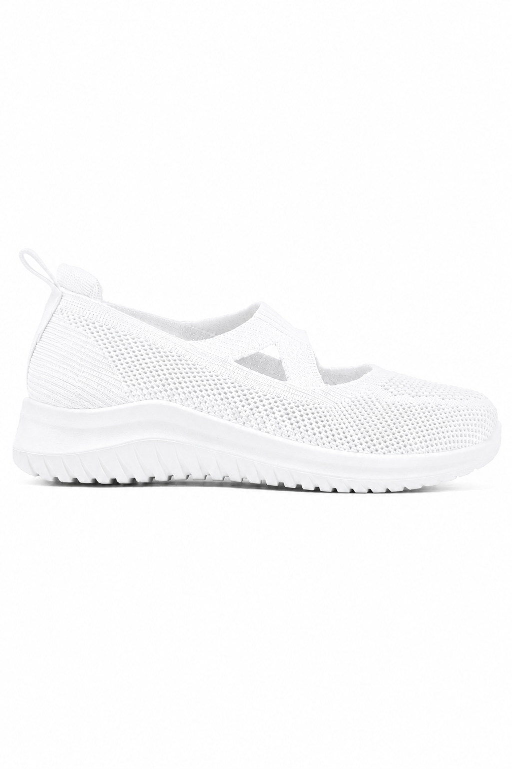 Bequeme Strick-Sneaker Weiß 3