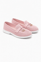 Glitzernde Slip-On Loafer in Pink für Damen. 3