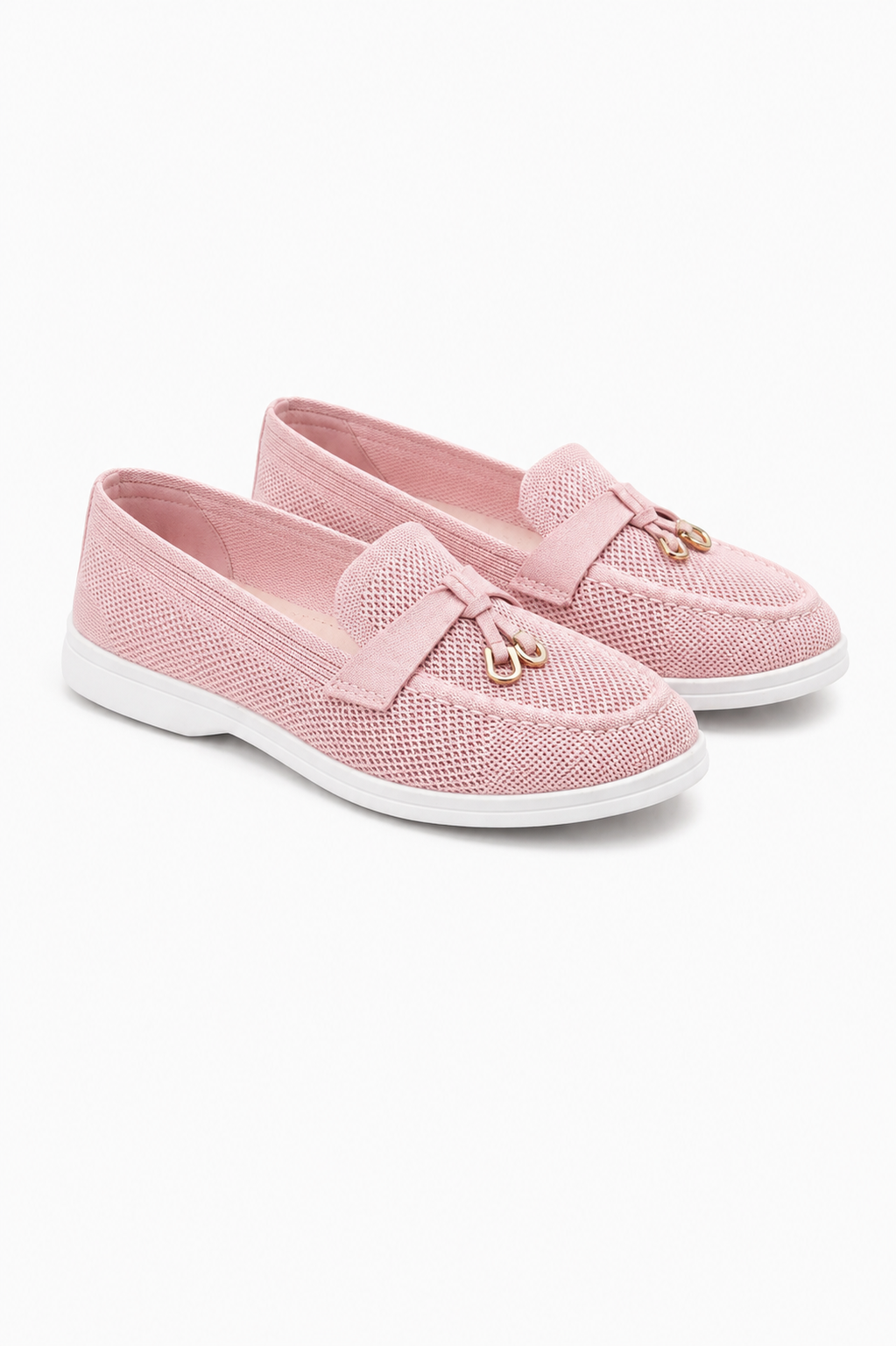 Glitzernde Slip-On Loafer in Pink für Damen. 3