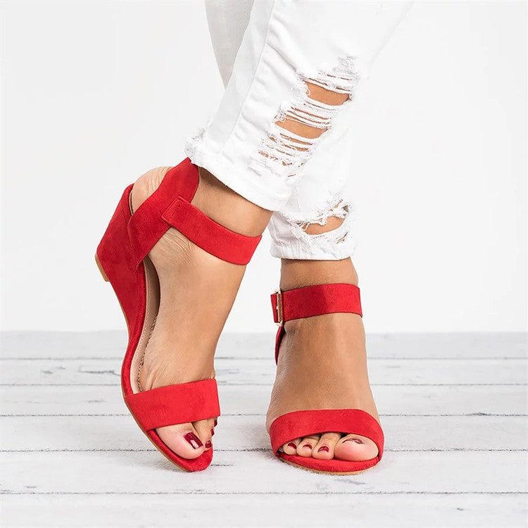 Damen Sandalen mit Keilabsatz in verschiedenen Farben 2