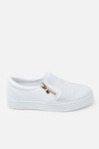 Elegante Kristall-Slipper in Weiß 5