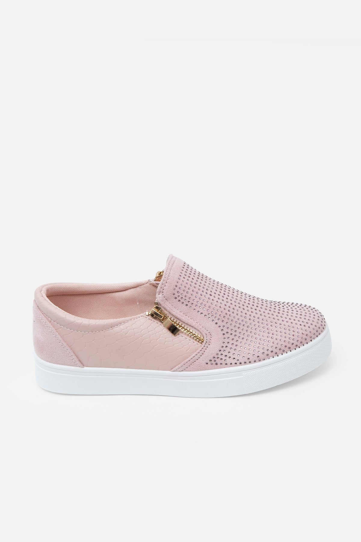 Elegante Sneaker mit Kristallverzierung in Pink 5