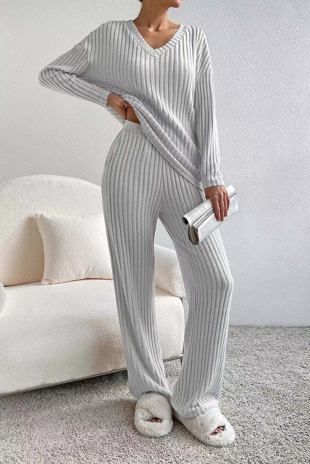 Gemütliches, weiches Strick Lounge Set für Frauen in verschiedenen Farben. 7