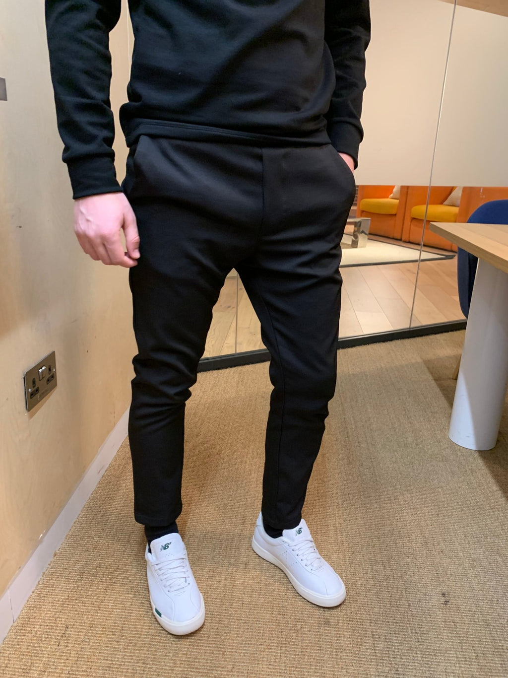 Chinohose Schwarz Herren
