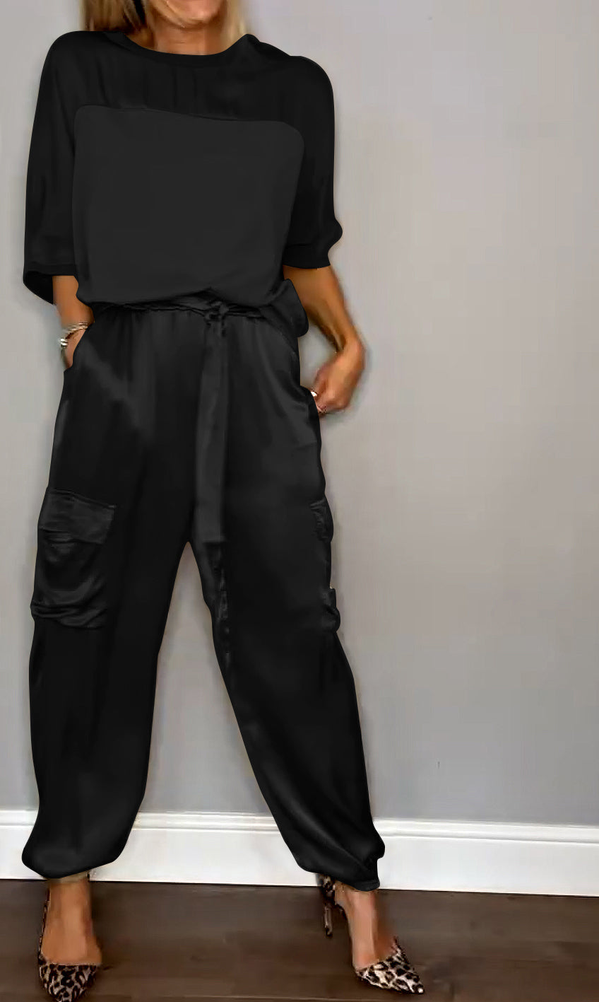 Luxuriöses Satin Co-Ord Set für Frauen von Isabella Moretti 7