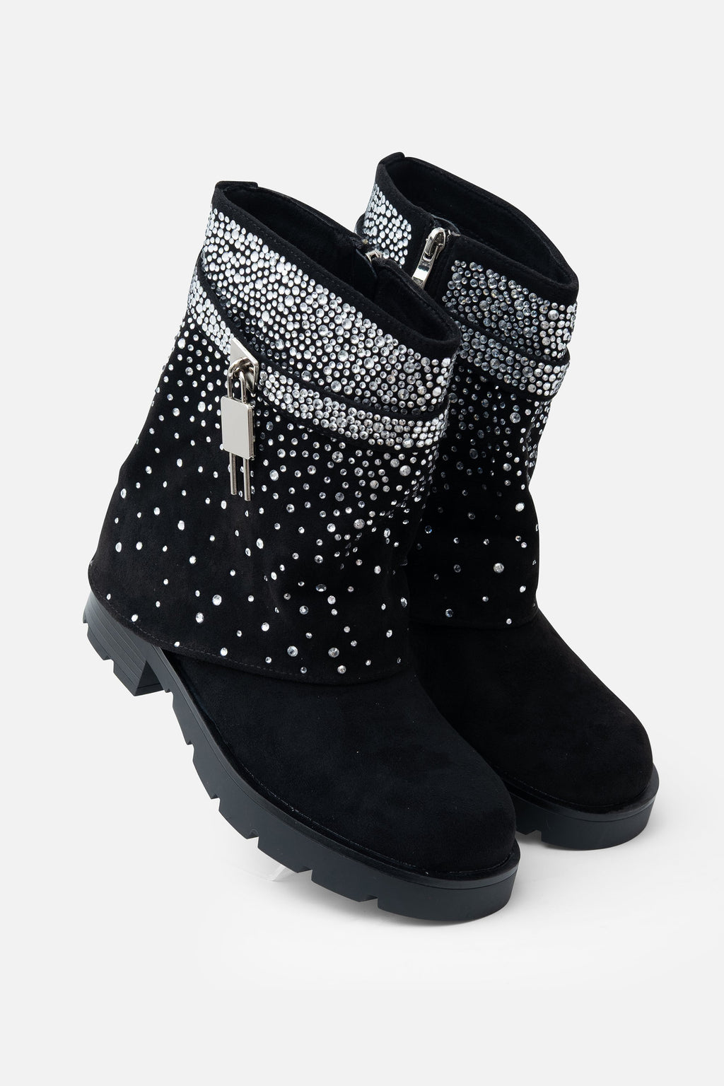 Kristall Starlight Stride Stiefel in Schwarz mit Glamour 7