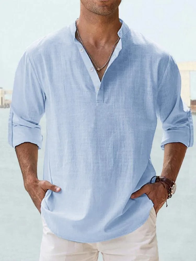 Herren Freizeithemd Blau