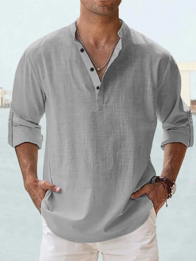 Herren Freizeithemd Blau 3